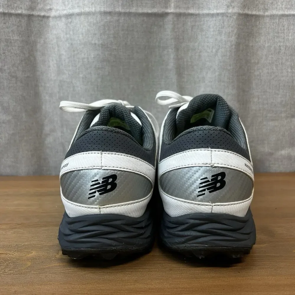 New Balance Striker Golf Shoes Men’s 11 Spiked Waterproof White Gray EU 46